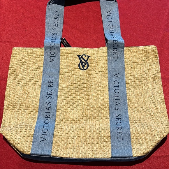 NWT Victoria’s Secret Straw Tote - Picture 3 of 8